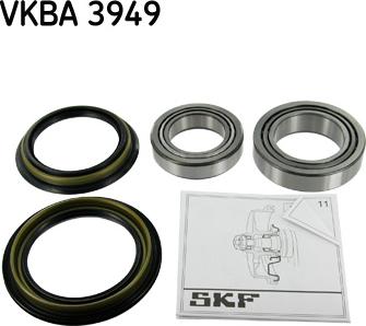 SKF VKBA 3949 - Wheel hub, bearing Kit autospares.lv