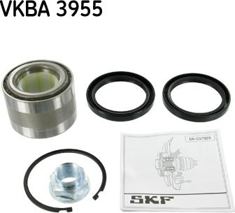 SKF VKBA 3955 - Wheel hub, bearing Kit autospares.lv