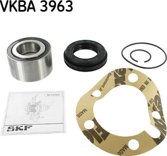SKF VKBA 3963 - Wheel hub, bearing Kit autospares.lv