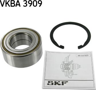 SKF VKBA 3909 - Wheel hub, bearing Kit autospares.lv