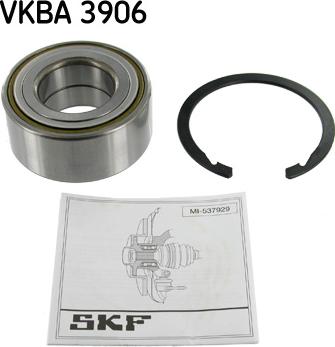 SKF VKBA 3906 - Wheel hub, bearing Kit autospares.lv