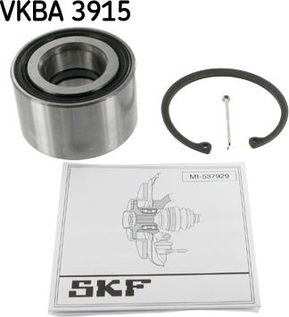 SKF VKBA 3915 - Wheel hub, bearing Kit autospares.lv