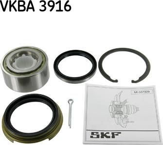 SKF VKBA 3916 - Wheel hub, bearing Kit autospares.lv