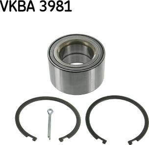 SKF VKBA 3981 - Wheel hub, bearing Kit autospares.lv