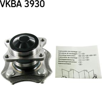 SKF VKBA 3930 - Wheel hub, bearing Kit autospares.lv