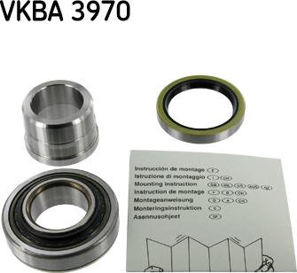 SKF VKBA 3970 - Wheel hub, bearing Kit autospares.lv