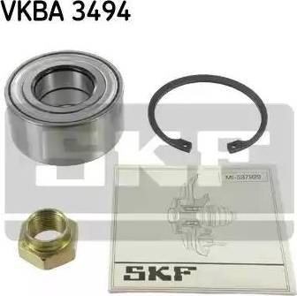 SKF VKBA 3494 - Wheel hub, bearing Kit autospares.lv