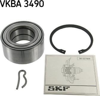 SKF VKBA 3490 - Wheel hub, bearing Kit autospares.lv