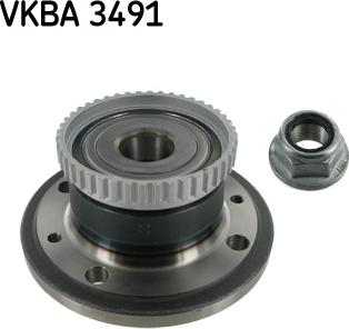 SKF VKBA 3491 - Wheel hub, bearing Kit autospares.lv