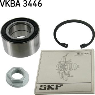 SKF VKBA 3446 - Wheel hub, bearing Kit autospares.lv