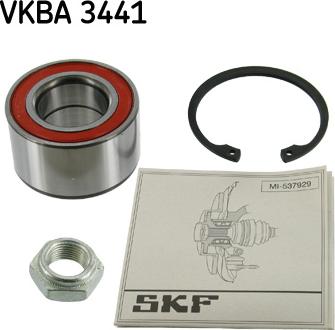 SKF VKBA 3441 - Wheel hub, bearing Kit autospares.lv