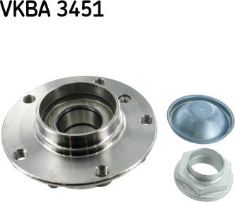 SKF VKBA 3451 - Wheel hub, bearing Kit autospares.lv