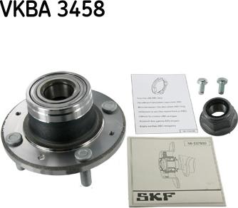 SKF VKBA 3458 - Wheel hub, bearing Kit autospares.lv