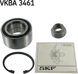 SKF VKBA 3461 - Wheel hub, bearing Kit autospares.lv