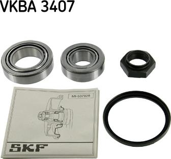 SKF VKBA 3407 - Wheel hub, bearing Kit autospares.lv