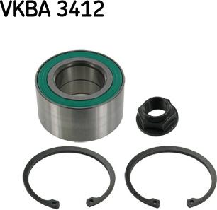 SKF VKBA 3412 - Wheel hub, bearing Kit autospares.lv