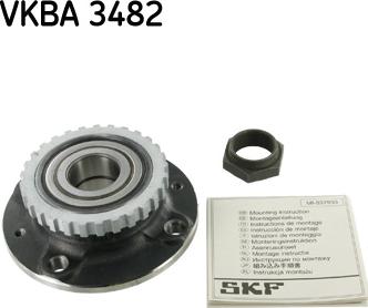 SKF VKBA 3482 - Wheel hub, bearing Kit autospares.lv