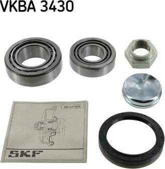 SKF VKBA 3430 - Wheel hub, bearing Kit autospares.lv
