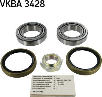 SKF VKBA 3428 - Wheel hub, bearing Kit autospares.lv