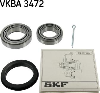 SKF VKBA 3472 - Wheel hub, bearing Kit autospares.lv