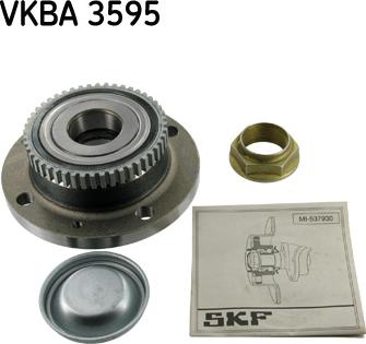 SKF VKBA 3595 - Wheel hub, bearing Kit autospares.lv