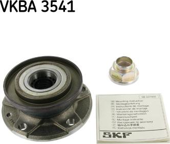 SKF VKBA 3541 - Wheel hub, bearing Kit autospares.lv