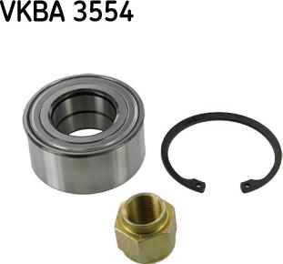 SKF VKBA 3554 - Wheel hub, bearing Kit autospares.lv