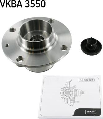 SKF VKBA 3550 - Wheel hub, bearing Kit autospares.lv