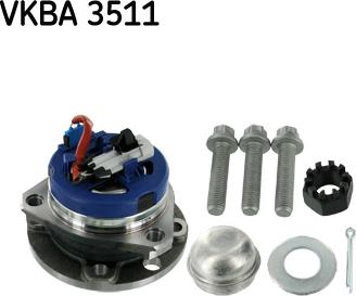 SKF VKBA 3511 - Wheel hub, bearing Kit autospares.lv