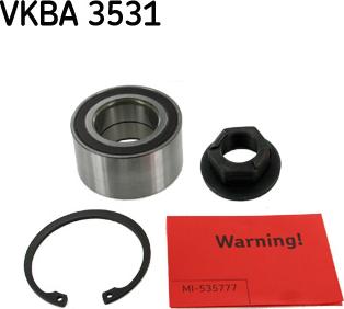 SKF VKBA 3531 - Wheel hub, bearing Kit autospares.lv