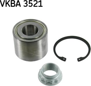 SKF VKBA 3521 - Wheel hub, bearing Kit autospares.lv