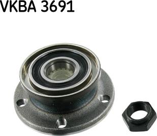 SKF VKBA 3691 - Wheel hub, bearing Kit autospares.lv