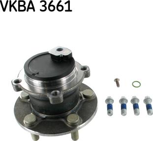 SKF VKBA 3661 - Wheel hub, bearing Kit autospares.lv