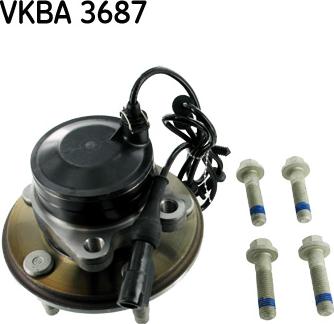 SKF VKBA 3687 - Wheel hub, bearing Kit autospares.lv