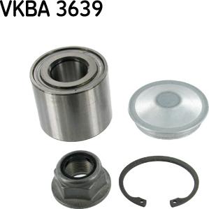 SKF VKBA 3639 - Wheel hub, bearing Kit autospares.lv