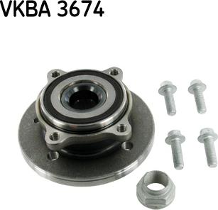 SKF VKBA 3674 - Wheel hub, bearing Kit autospares.lv