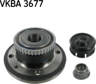 SKF VKBA 3677 - Wheel hub, bearing Kit autospares.lv