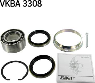 SKF VKBA 3308 - Wheel hub, bearing Kit autospares.lv