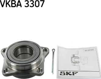 SKF VKBA 3307 - Wheel hub, bearing Kit autospares.lv