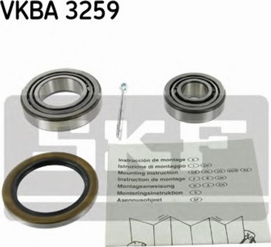 SKF VKBA 3259 - Wheel hub, bearing Kit autospares.lv