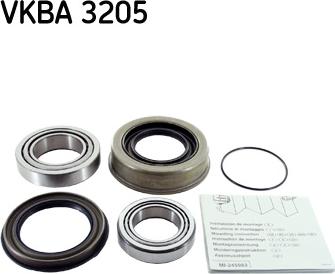 SKF VKBA 3205 - Wheel hub, bearing Kit autospares.lv