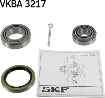 SKF VKBA 3217 - Wheel hub, bearing Kit autospares.lv