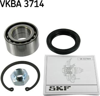 SKF VKBA 3714 - Wheel hub, bearing Kit autospares.lv