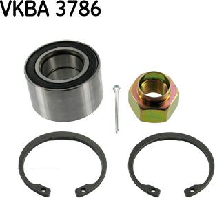 SKF VKBA 3786 - Wheel hub, bearing Kit autospares.lv