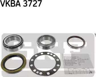 SKF VKBA 3727 - Wheel hub, bearing Kit autospares.lv