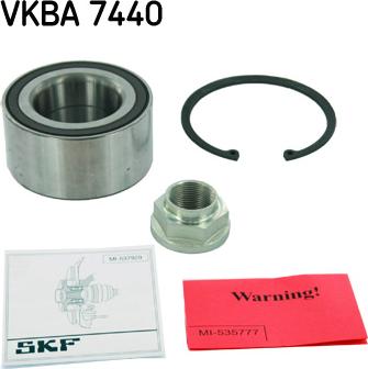 SKF VKBA 7440 - Wheel hub, bearing Kit autospares.lv