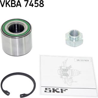 SKF VKBA 7458 - Wheel hub, bearing Kit autospares.lv