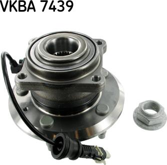SKF VKBA 7439 - Wheel hub, bearing Kit autospares.lv
