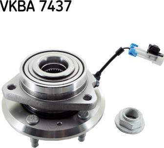 SKF VKBA 7437 - Wheel hub, bearing Kit autospares.lv