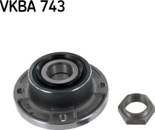 SKF VKBA 743 - Wheel hub, bearing Kit autospares.lv